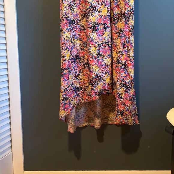 Gap black and floral fit and flare midi‎ dress - Picture 4 of 10